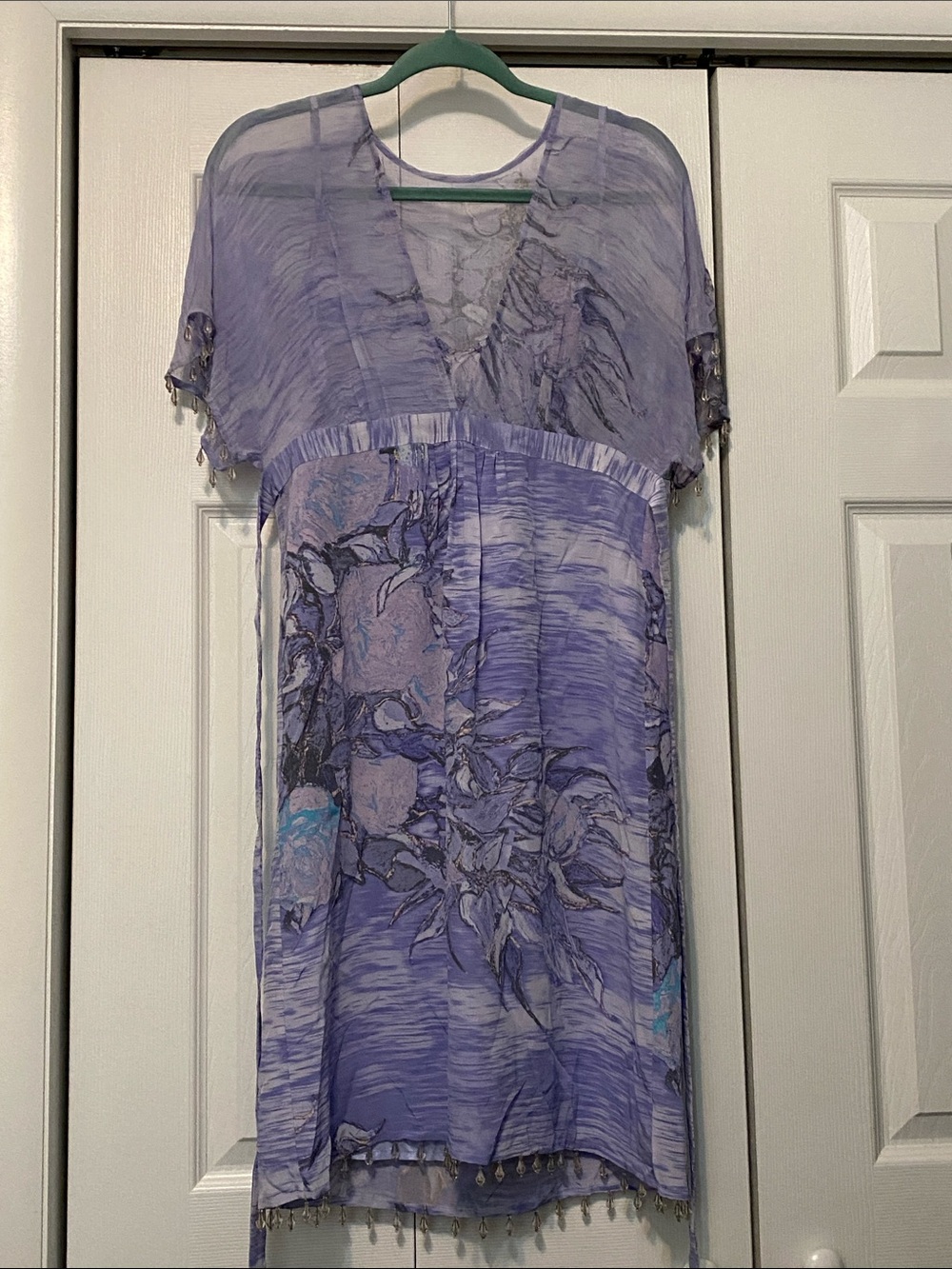 Plenty by Tracy Reese Empire Waist Sheer Watercolor Dress